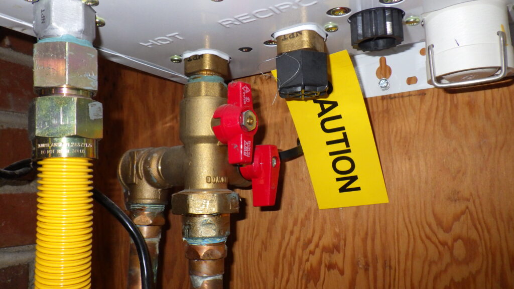 Temperature and Pressure Relief TPR valves are critically important safety devices sample photo from a home inspection