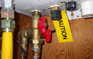 Temperature and Pressure Relief (TPR) valves are critically important safety devices - sample photo from a home inspection